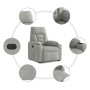 Sillón reclinable eléctrico tela de microfibra gris claro | Foro24.es | Tu tienda online para hogar, jardín y más Foro24.es