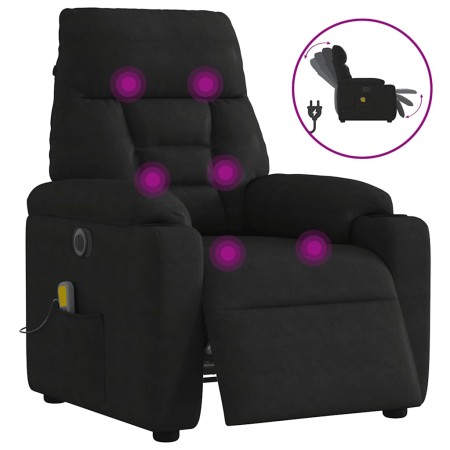 Sillón reclinable de masaje eléctrico tela de microfibra negro von , Sessel - Ref: Foro24-3303083, Preis: 259,67 €, Rabatt: %