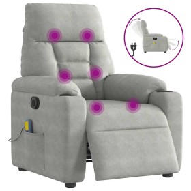 Sillón reclinable masaje eléctrico tela