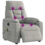 Sillón reclinable masaje eléctrico tela microfibra gris claro | Foro24.es | Tu tienda online para hogar, jardín y más Foro24.es