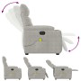 Sillón reclinable masaje eléctrico tela microfibra gris claro | Foro24.es | Tu tienda online para hogar, jardín y más Foro24.es