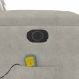 Sillón reclinable masaje eléctrico tela microfibra gris claro | Foro24.es | Tu tienda online para hogar, jardín y más Foro24.es