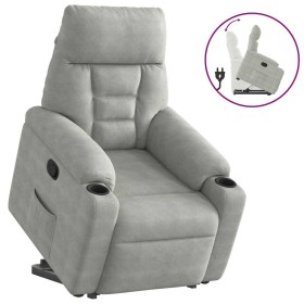 Sillón reclinable elevable tela de microfibra