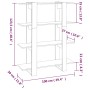 Glänzend weißes Regal/Raumteiler 100 x 30 x 123,5 cm von vidaXL, Bücherregale und Regale - Ref: Foro24-811544, Preis: 42,39 €...