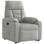 Sillón reclinable elevable tela de microfibra gris claro | Foro24.es | Tu tienda online para hogar, jardín y más Foro24.es