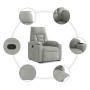 Sillón reclinable elevable tela de microfibra gris claro | Foro24.es | Tu tienda online para hogar, jardín y más Foro24.es