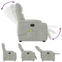 Sillón reclinable de masaje elevable tela microfibra gris claro de , Sillones - Ref: Foro24-3303095, Precio: 281,16 €