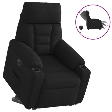 Sillón eléctrico reclinable elevable tela microfibra negro | Foro24.es | Tu tienda online para hogar, jardín y más Foro24.es