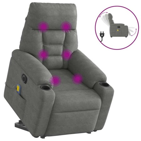 Sillón masaje eléctrico reclinable elevable tela gris oscuro | Foro24.es | Tu tienda online para hogar, jardín y más Foro24.es