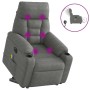 Sillón masaje eléctrico reclinable elevable tela gris oscuro