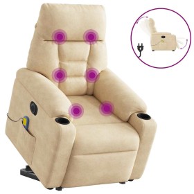 Sillón masaje eléctrico reclinable elevable tela