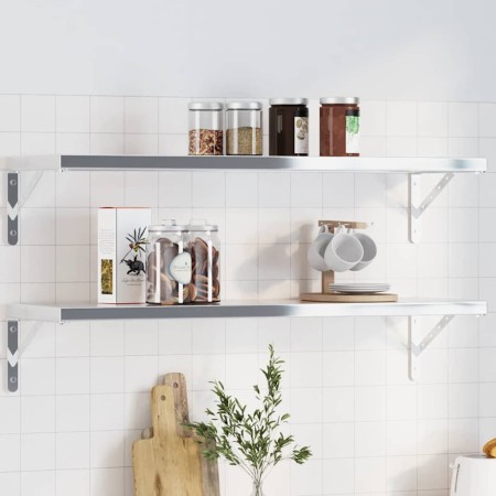 Soportes de estante 4 uds acero inoxidable 30x2,5x15,5 cm by , Shelves and shelves - Ref: Foro24-30299, Price: 24,36 €, Disco...