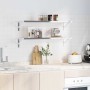 Soportes de estante 4 uds acero inoxidable 30x2,5x15,5 cm by , Shelves and shelves - Ref: Foro24-30299, Price: 24,36 €, Disco...