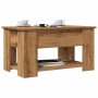Mesa de centro madera de ingeniería roble artesanal 79x49x41 cm by , Coffee table - Ref: Foro24-856929, Price: 97,61 €, Disco...