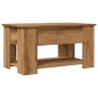 Mesa de centro madera de ingeniería roble artesanal 79x49x41 cm by , Coffee table - Ref: Foro24-856929, Price: 97,61 €, Disco...