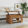 Mesa de centro madera de ingeniería roble artesanal 79x49x41 cm by , Coffee table - Ref: Foro24-856929, Price: 97,61 €, Disco...