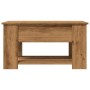 Mesa de centro madera de ingeniería roble artesanal 79x49x41 cm by , Coffee table - Ref: Foro24-856929, Price: 97,61 €, Disco...