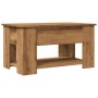 Mesa de centro madera de ingeniería roble artesanal 79x49x41 cm by , Coffee table - Ref: Foro24-856929, Price: 97,61 €, Disco...