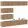 Mueble para TV de pared madera contrachapada artesanal 6 piezas by , TV Furniture - Ref: Foro24-3329150, Price: 353,15 €, Dis...
