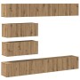 Mueble para TV de pared madera contrachapada artesanal 6 piezas by , TV Furniture - Ref: Foro24-3329150, Price: 353,15 €, Dis...