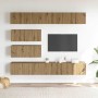 Mueble para TV de pared madera contrachapada artesanal 6 piezas by , TV Furniture - Ref: Foro24-3329150, Price: 353,15 €, Dis...