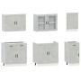 Mueble cocina Kalmar gris hormigón 7 pzas madera contrachapada by , Kitchen cabinets - Ref: Foro24-3314755, Price: 634,25 €, ...