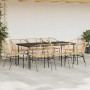 Juego comedor jardín 9 pzas ratán sintético marrón de , Conjuntos de jardín - Ref: Foro24-3334498, Precio: 535,36 €