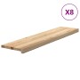 Peldaños de escalera 8 uds sin tratar 110x25x2 cm by , Stair mats - Ref: Foro24-3282909, Price: 287,59 €, Discount: %