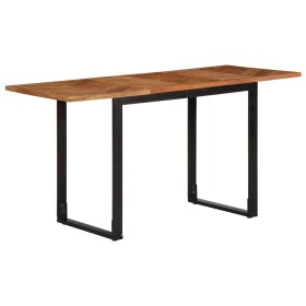 Mesa de comedor 140x70x75 cm madera maciza acacia