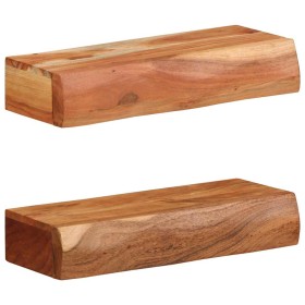 Estantes de pared 2 unidades 40x17x8 cm madera
