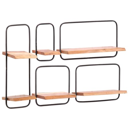 Estantes de pared 5 unidades madera maciza acacia | Foro24.es | Tu tienda online para hogar, jardín y más Foro24.es