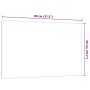 Pizarra magnética de pared vidrio templado blanco 80x50 cm