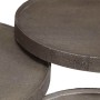 Mesa de centro 3 uds madera contrachapada plateada | Foro24.es | Tu tienda online para hogar, jardín y más Foro24.es