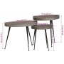 Mesa de centro 3 uds madera contrachapada plateada | Foro24.es | Tu tienda online para hogar, jardín y más Foro24.es