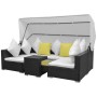 Conjunto de sofás de jardín con dosel poliratán marrón 7 piezas von , Gartensets - Ref: Foro24-42750, Preis: 655,28 €, Rabatt: %