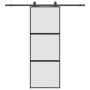 Puerta corredera con herrajes negro 76x205 cm vidrio templado von , Türen - Ref: Foro24-3375874, Preis: 220,80 €, Rabatt: %