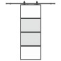 Puerta corredera con herrajes negro 76x205 cm vidrio templado | Foro24.es | Tu tienda online para hogar, jardín y más Foro24.es