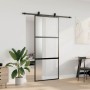 Puerta corredera con herrajes negro 90x205 cm vidrio templado by , Doors - Ref: Foro24-3375815, Price: 263,24 €, Discount: %