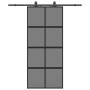 Puerta corredera con herrajes negro 90x205 cm vidrio templado von , Türen - Ref: Foro24-3375836, Preis: 281,01 €, Rabatt: %