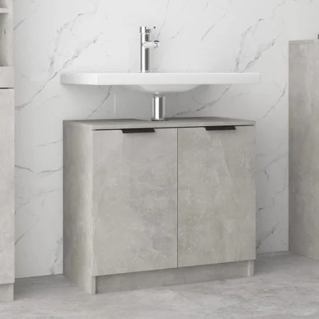 Badezimmerschrank Sperrholz grau Beton 64,5x33,5x59 cm von vidaXL, Schließfächer und Lagerschränke - Ref: Foro24-811308, Prei...