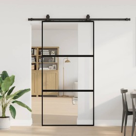 Puerta corredera herrajes negro 102,5x205 cm