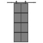 Puerta corredera con herrajes negro 76x205 cm vidrio templado von , Türen - Ref: Foro24-3375919, Preis: 264,87 €, Rabatt: %