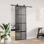 Puerta corredera con herrajes negro 76x205 cm vidrio templado von , Türen - Ref: Foro24-3375919, Preis: 264,87 €, Rabatt: %