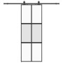 Puerta corredera con herrajes negro 76x205 cm vidrio templado | Foro24.es | Tu tienda online para hogar, jardín y más Foro24.es