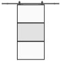 Puerta corredera herrajes negro 102,5x205 cm vidrio templado | Foro24.es | Tu tienda online para hogar, jardín y más Foro24.es