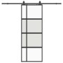 Puerta corredera con herrajes negro 76x205 cm vidrio templado by , Doors - Ref: Foro24-3375978, Price: 212,26 €, Discount: %
