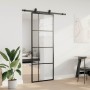 Puerta corredera con juego herrajes negro 76x205 cm ESG vidrio | Foro24.es | Tu tienda online para hogar, jardín y más Foro24.es