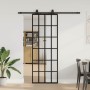 Puerta corredera con juego herrajes negro 76x205 cm ESG vidrio de , Puertas - Ref: Foro24-3375793, Precio: 195,52 €, Descuent...