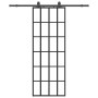 Puerta corredera con juego herrajes negro 76x205 cm ESG vidrio de , Puertas - Ref: Foro24-3375793, Precio: 195,52 €, Descuent...