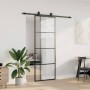 Puerta corredera con juego herrajes negro 76x205 cm ESG vidrio | Foro24.es | Tu tienda online para hogar, jardín y más Foro24.es